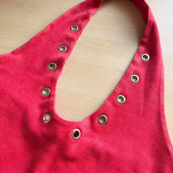 Y2K Zara Eyelet Halter Top - Picture 6 of 7